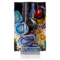 Summer Wave Art Glass Vase 5"L x 9"H